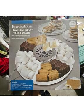 Brookstone Flameless Indoor Electric S'Mores Maker -Smores Kit with 4 Forks